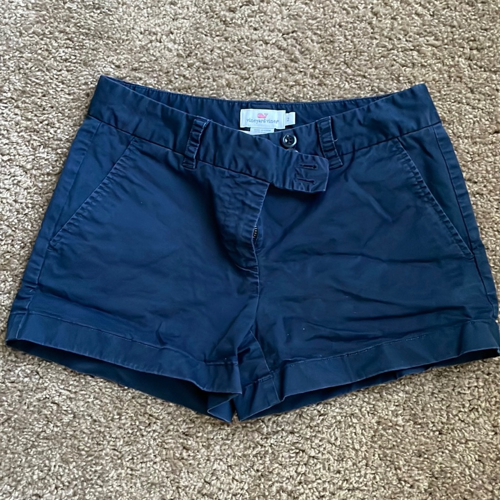 Navy Vineyard Vines Cotton Shorts